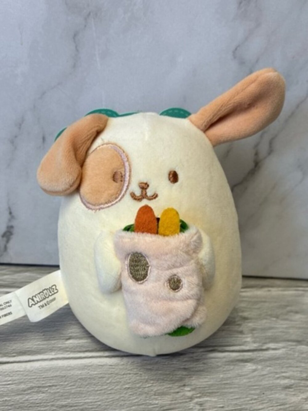 NWT Anirollz Puppiroll Dog Burrito Squishy Ball Stuffed Plush Animal